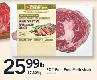 Fortinos Pc free from rib steak offer