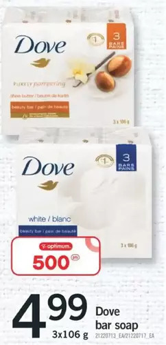 Fortinos Dove bar soap offer