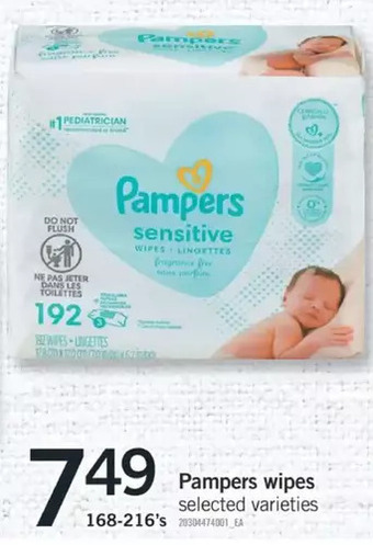 Fortinos Pampers wipes offer