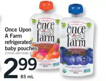 Fortinos Once upon a farm refrigerated baby pouches offer