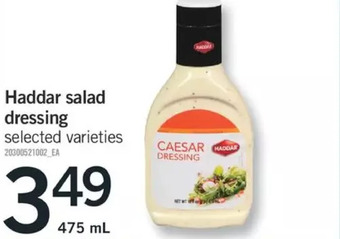 Fortinos Haddar salad dressing offer