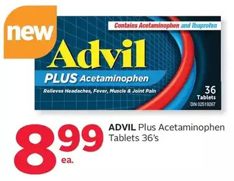 Rexall Advil plus acetaminophen tablets offer