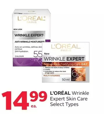 Rexall L'oréal wrinkle expert skin care offer