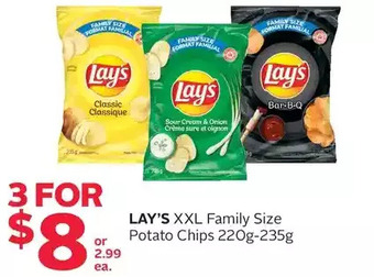 Rexall Lay's xxl family size potato chips offer