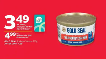 Rexall Gold seal sockeye salmon offer