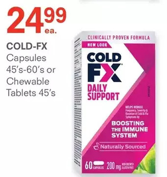 Guardian Pharmacy Cold-fx capsules or chewable tablets offer