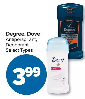 PharmaChoice Degree, dove antiperspirant, deodorant offer