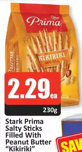 Starsky Stark prima salty sticks filled with peanut butter "kikiriki" offer