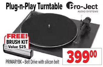 2001 Audio Video Pro-ject plug-n-play turntable offer