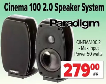 2001 Audio Video Paradigm cinema 100 2.0 speaker system offer