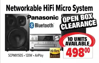 2001 Audio Video Panasonic networkable hifi micro system offer