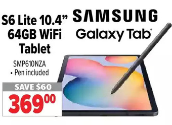 2001 Audio Video Samsung s6 lite 10.4" 64gb wifi tablet offer