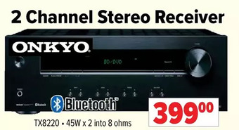 2001 Audio Video Onkyo 2 channel stereo receiver offer