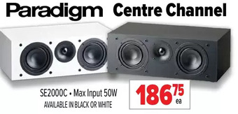 2001 Audio Video Paradigm centre channel offer