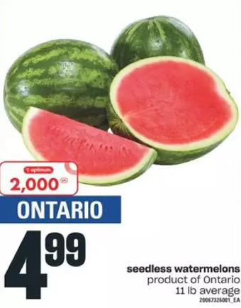 Independent Grocer Seedless watermelons offer