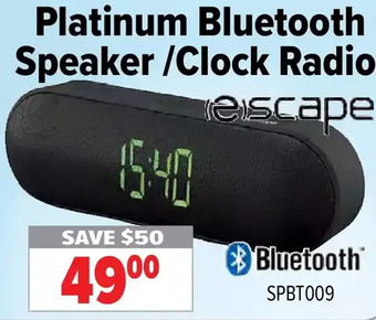 2001 Audio Video Escape platinum bluetooth speaker /clock radio offer