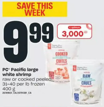 Independent Grocer Pc pacific large white shrimp offer