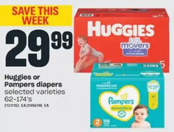 Independent Grocer Huggies or pampers diapers offer