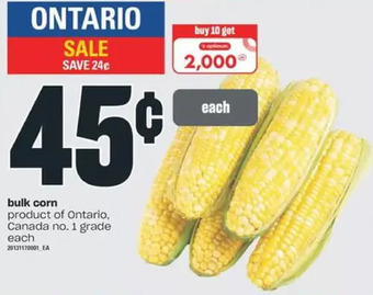 Independent Grocer Bulk corn offer