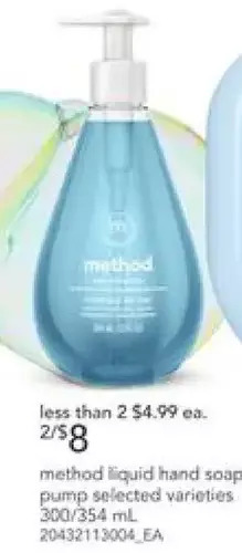 Independent Grocer Method liquid hand soap pump offer