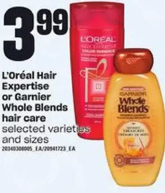 Independent Grocer L'oréal hair expertise or garnier whole blends hair care offer