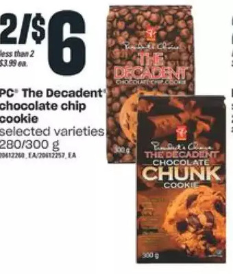 Independent Grocer Pc the decadent chocolate chip cookie offer