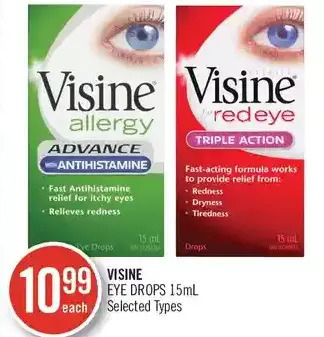Shoppers Drug Mart Visine eye drops offer