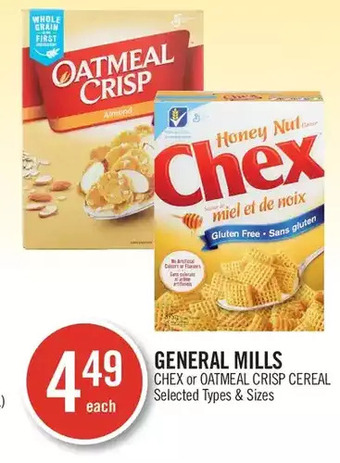 Shoppers Drug Mart General mills chex or oatmeal crisp cereal offer