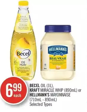 Shoppers Drug Mart Becel oil, kraft miracle whip or hellmann's mayonnaise offer