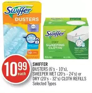 Shoppers Drug Mart Swiffer dusters, sweeper wet or dry cloth refills offer