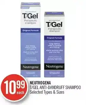Shoppers Drug Mart Neutrogena t/gel anti-dandruff shampoo offer