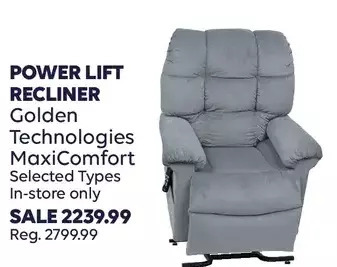 Shoppers Drug Mart Power lift recliner offer