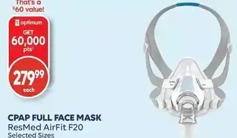 Shoppers Drug Mart Resmed airfit f20 cpap full face mask offer