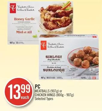 Shoppers Drug Mart Pc meatballs or chicken wings offer