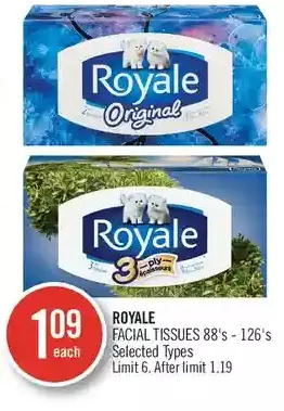 Shoppers Drug Mart Royale facial tissues offer
