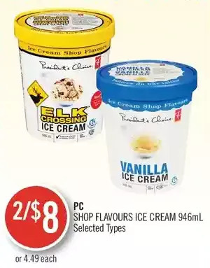 Shoppers Drug Mart Pc shop flavours ice cream offer