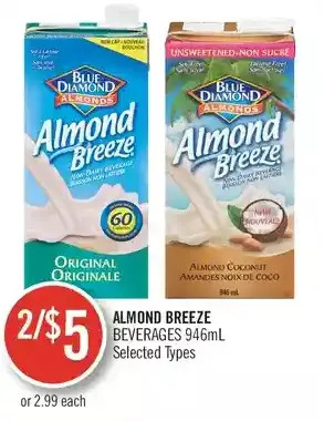 Shoppers Drug Mart Almond breeze beverages offer