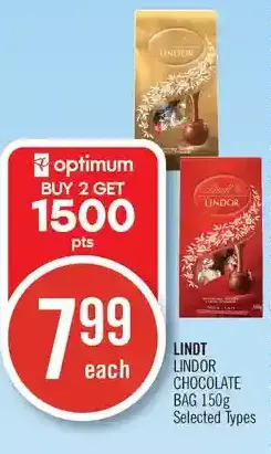 Shoppers Drug Mart Lindt lindor chocolate bag offer