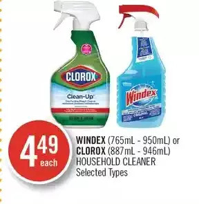 Shoppers Drug Mart Windex or clorox household cleaner offer