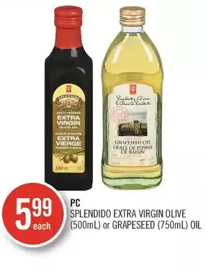 Shoppers Drug Mart Pc splendido extra virgin olive or grapeseed oil offer