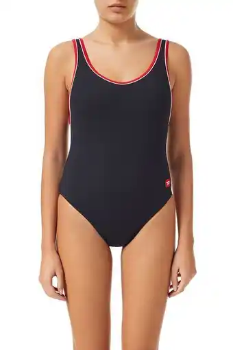 Diesel Swimsuit with raised d patch offer