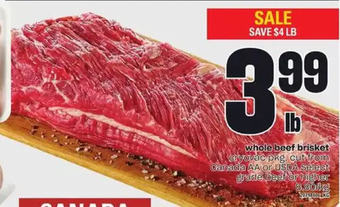 Zehrs Markets Whole beef brisket offer