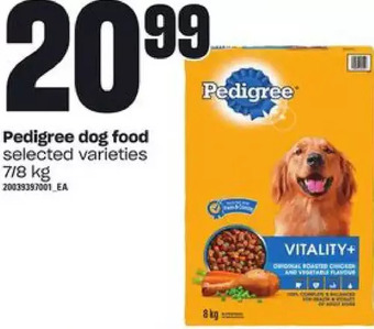 Zehrs Markets Pedigree dog food offer