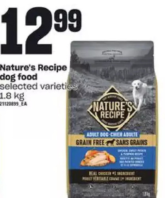 Zehrs Markets Nature's recipe dog food offer