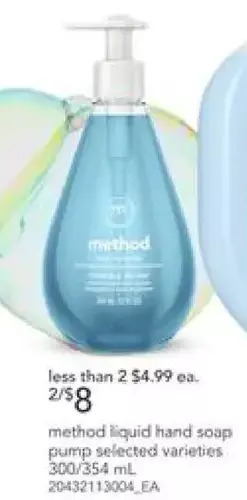 Zehrs Markets Method liquid hand soap pump offer