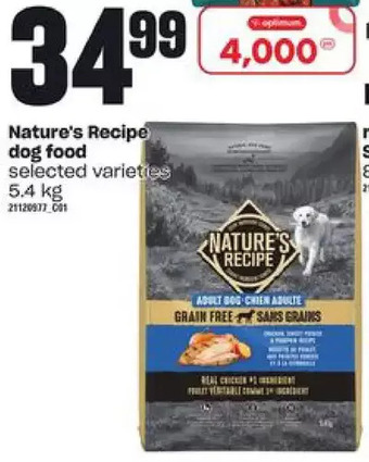 Zehrs Markets Nature's recipe dog food offer