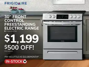 Goemans Appliances Frigidaire 30" front control freestanding electric range offer