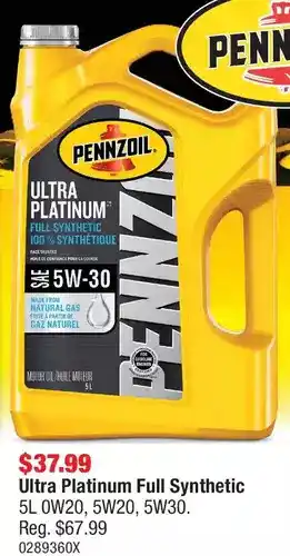 PartSource Pennzoil ultra platinum full synthetic offer