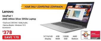 Visions Electronics Lenovo ideapad 1 amd athlon silver 3050e laptop offer