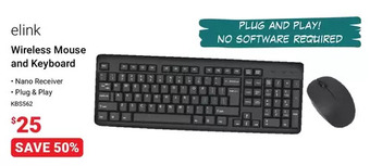 Visions Electronics Elink wireless mouse and keyboard offer